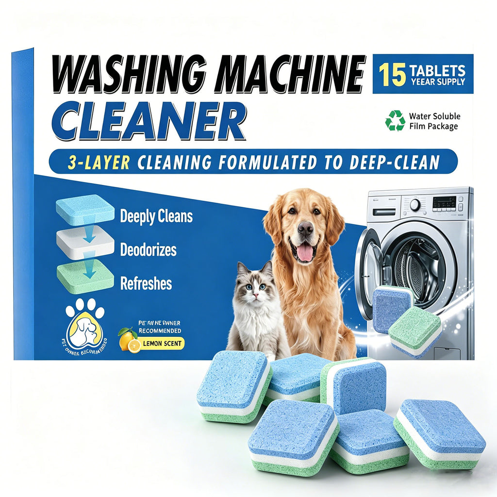 15Pack Washer Machine Cleaner Tablets, for Pet Owners