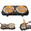 Hot Plate for Cooking,2000W Double Burner, Electric Stove Burner with 5 Levels Temperature Control,Black